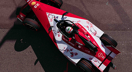 Nissan Formula e car top view