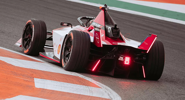 Nissan Formula e car back view